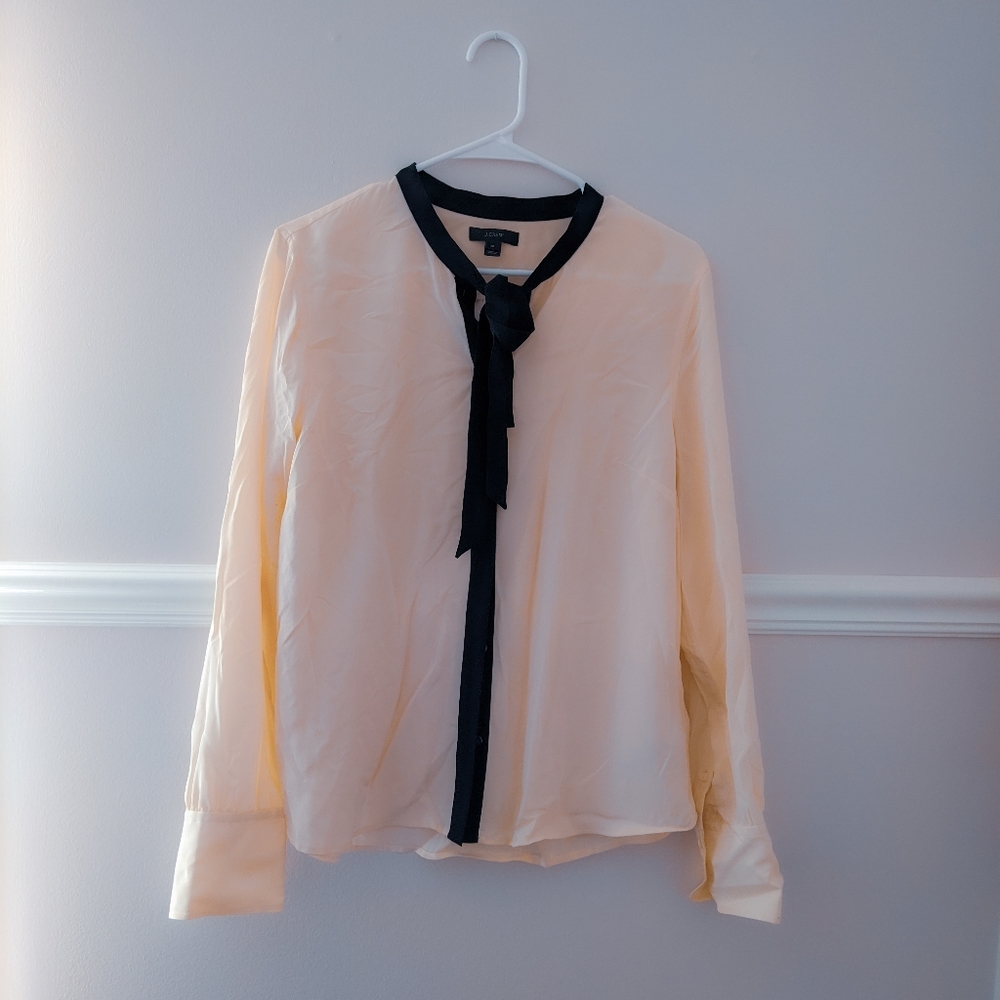 JCrew Necktie Blouse